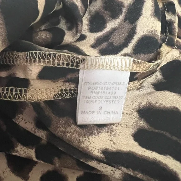 Forever 21 Super Sexy Leopard Maxi Slip Strappy‎ Date Night Dress Size Small - Picture 12 of 15